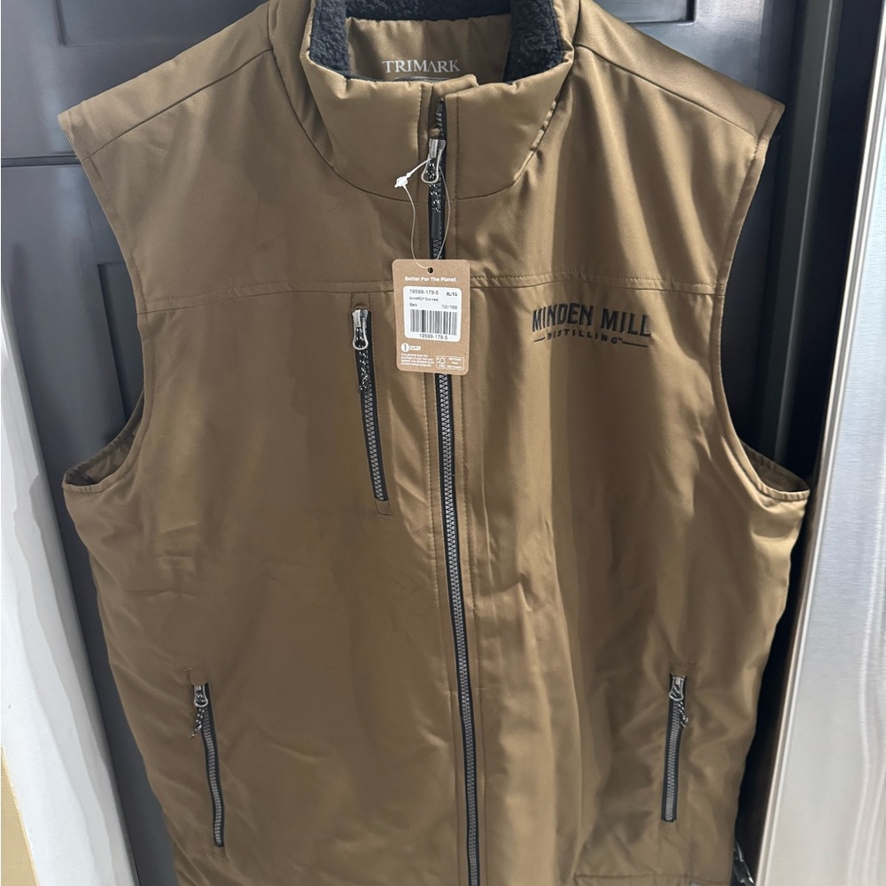 Brown Outdoor Utility Vest with Durable Fabric